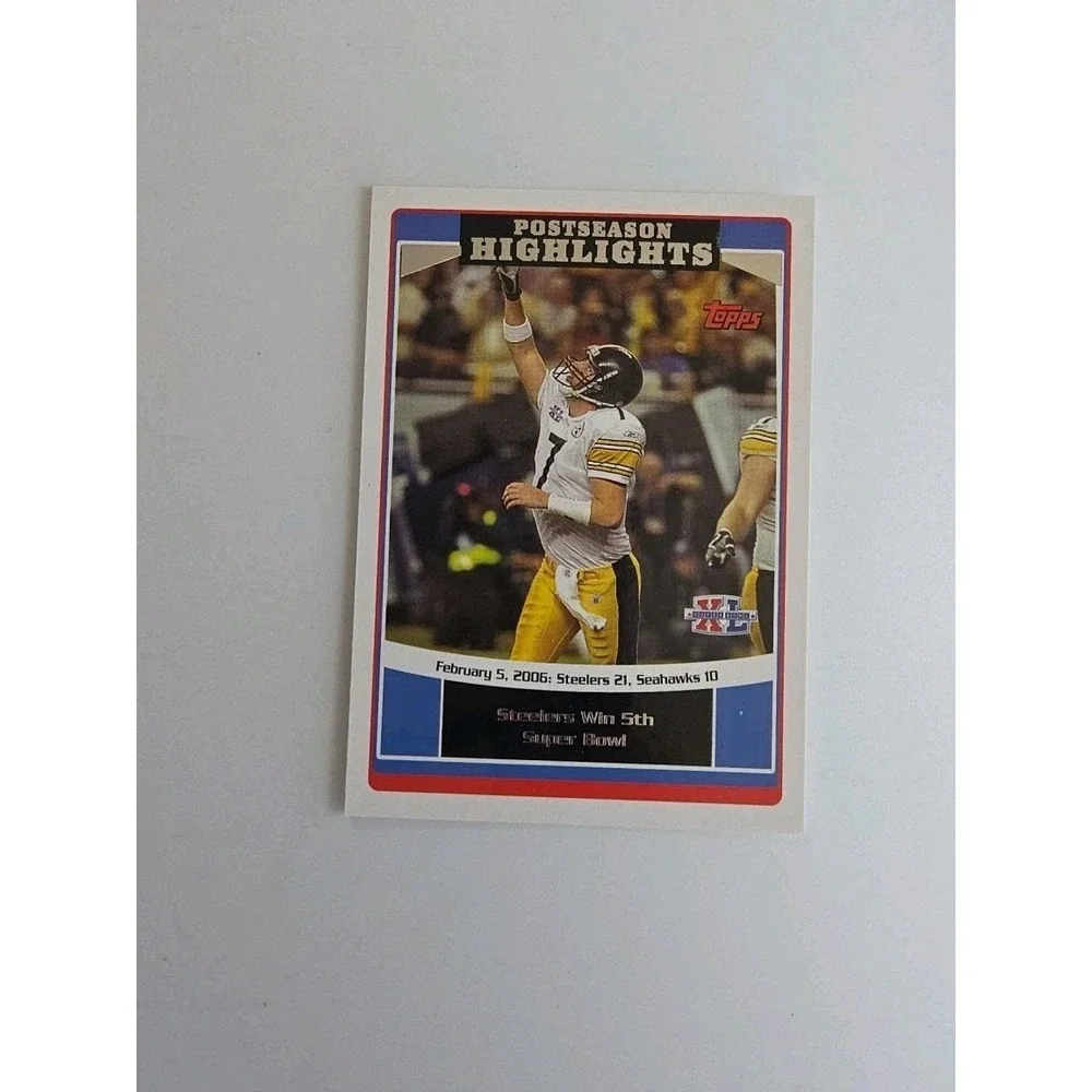 2006 Topps Pittsburgh Steelers Win 5th Super Bowl Ben Roethlisberger #310‎